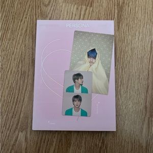 bts map of the soul:persona version 01 with v postcard and jin photocard